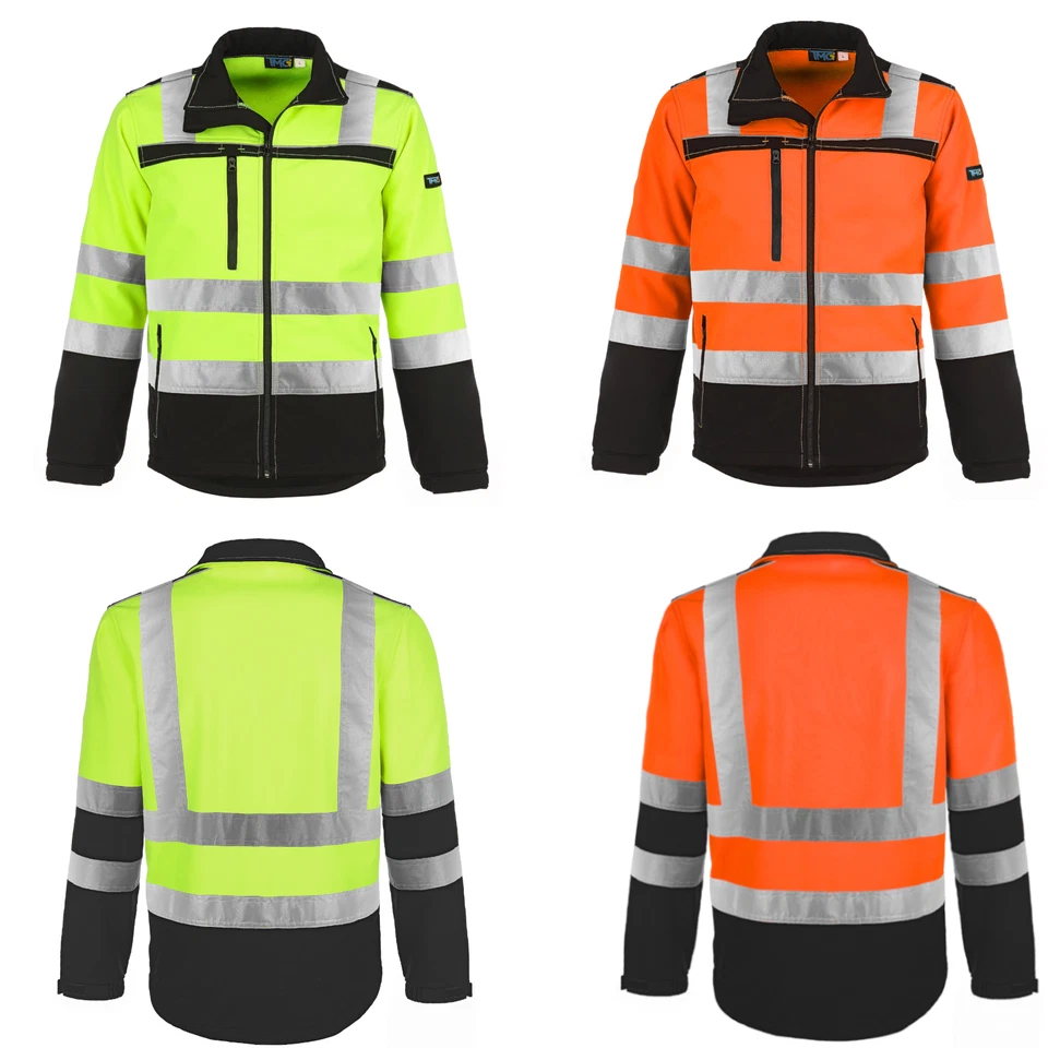 Warnschutz Softshelljacke Night Reflex Arbeitsjacke Warnschutzjacke Gr. S-4XL - Bild 1 von 1