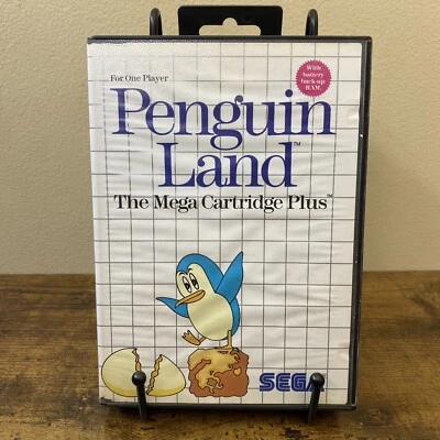 Penguin Land (Sega Master System, 1988) Complete W/ Manual *CIB Tested* - Image 1 of 4