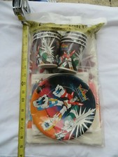 25 Piece Vintage 1980s VOLTRON LION FORCE Party Pack NAPKINS Plates Table Cloth