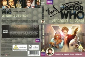 Doctor Who: Vengeance on Varos DVD Cover Signed by COLIN BAKER & STEPHEN YARDLEY - Imagen 1 de 1