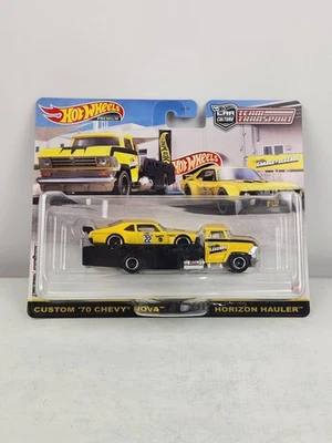 Camión Hot Wheels Transporter Team '70 Chevy Nova W Horizon Garage Of Legends  Foto 1 de 4