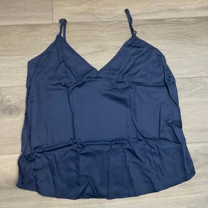 Top Ettitude Bambú GRANDE Mujer Satén Suave Sedosa Camisola PJ Océano AZUL - Imagen 1 de 11