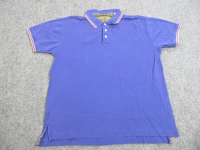 Camisa Polo Robert Graham Para Hombre Grande Púrpura 100% Algodón Manga Corta Informal Foto 1 de 4