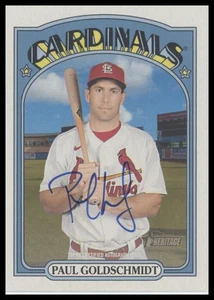 2021 Topps Heritage #ROA-PG Paul Goldschmidt Real One Autographs High Number - Bild 1 von 2