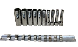 Snap-On 110STMY 10pc 3/16”-9/16” 1/4" Drive 6Pt SAE Flank Drive Deep Socket Set - Imagen 1 de 24