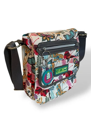 Bolso Bandolera Floral Lily Bloom Estilo Universitario Woodland Butterflies Cameron Mid Foto 1 de 4