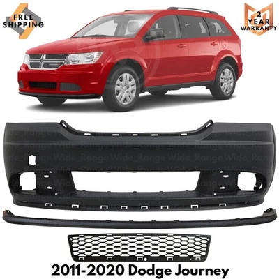 Front Bumper Cover Paintable & Lower Valance Kit For 2011-2020 Dodge Journey Foto 1 de 4