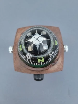 Autocaravana Hong Kong Woodgrain vintage universal con brújula iluminada auto barco Foto 1 de 3