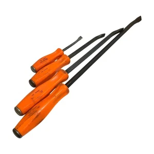 Snap-on SPBS704 4pc ORANGE Hard Grip Striking Prybar Set - Picture 1 of 8