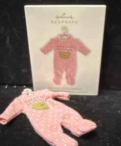 Hallmark 2012 Baby Girl's First 1st Christmas sleeper Ornament - Picture 1 of 5