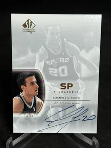 2002-03 SP Authentic Emanuel Manu Ginobili On Card Rookie RC Auto Spurs NBA - Picture 1 of 3