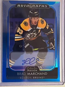 Brad Marchand Blue Rainbow Auto 2021-22 O-Pee-Chee OPC Platino #BA-BM - Imagen 1 de 2