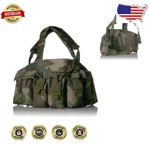 Durable Chest Rig in Woodland Camo with Padded Straps for All Outdoor Activities - Picture 1 of 3