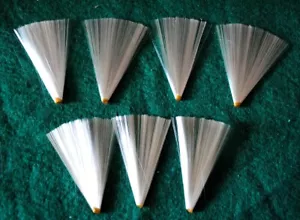 7 tails made of spun glass for birds 6cm - Picture 1 of 2