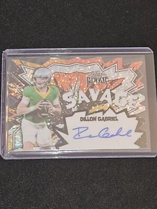 2025 Leaf Metal Football Dillon Gabriel Savage Die Cut Auto 10/10 RARE - Picture 1 of 2