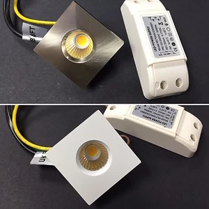 3W LED Recessed Ceiling Spotlights Fixed Sqaure Downlights For Kitchen Bedroom - Picture 1 of 6