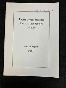 UNITED STATES SMELTING REFINING AND MINING COMPANY ANNUAL REPORT, 1961 - Picture 1 of 3