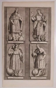 1723 Van der Aa 4 Icone La Retorica, La Poesia, La Astronomia, La Geografia - Picture 1 of 5