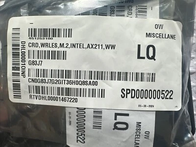 Nueva TARJETA WIFI INALÁMBRICA PORTÁTIL DELL LATITUDE 5530 G83J7 0G83J7 W25 Foto 1 de 3