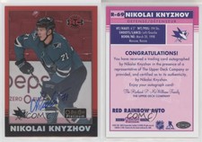 2020 O-Pee-Chee Platinum Retro Rainbow Red Nikolai Knyzhov #R-69 Rookie Auto RC