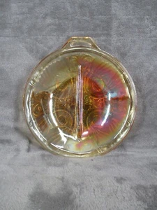 Indiana Marigold Killarney Divided Relish Dish Carnival Glass 7.5" Diameter - Picture 1 of 12