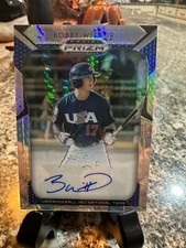 2019 Panini Prizm Draft Picks Autographs Prizms Hyper #4 Bobby Witt Jr. 58/75