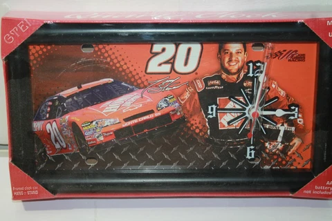 NASCAR TONY STEWART QUARTZ CLOCK  FRAMED CLOCK HANG OR STAND NEW 13X7 Cover