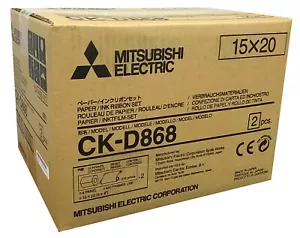Kit d'impression Mitsubishi D80 4x6/6x8 (CK-D868), 2 rouleaux de papier et ruban, 860 impressions - Photo 1/2