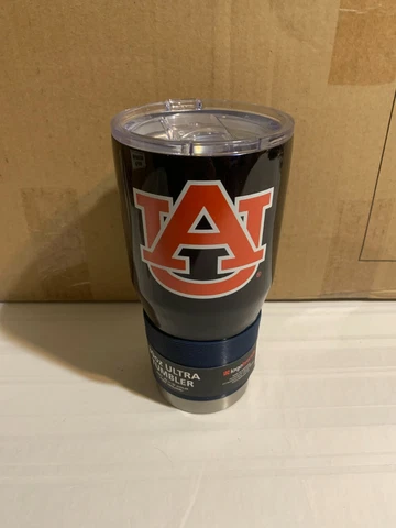 Auburn Tigers NCAA 30oz Blue Tumbler Cup Mug Boelter Brands New Cover