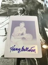 2012 Leaf Legends of Sport Harry Gallatin Auto 1/1 Magenta Print Plate autograph