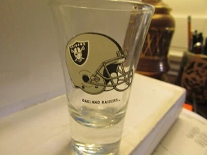 NFL Oakland Raiders  -NEW (Flared) 3 1/2 " shotglass- by Papel - Picture 1 of 4