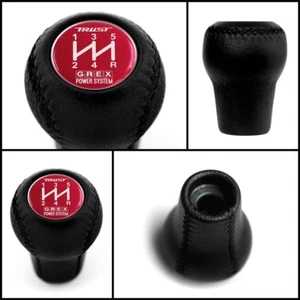 Mitsubishi Grex Trust Red 5 Speed Short Shift Gear Knob Genuine Leather M10X1.25 - Picture 1 of 5