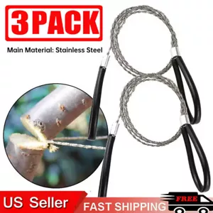 3PC PVC Pipe Cable Saw Stainless Steel Wire Saw Hand String Rope Saw - Picture 1 of 16