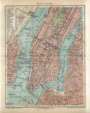 1903  NEW YORK CITY MANHATTAN BROOKLYN LONG ISLAND JERSEY Antique Map dated