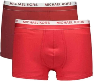 Michael Kors Men`s Ultimate Rib Trunks 2 Pack Cherry Red/Maroon, Sm - Picture 1 of 1