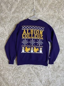 Ropa deportiva vintage Champion Albion College para hombre púrpura cuello redondo mediana - Imagen 1 de 10
