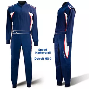 Speed Kartoverall Kart Overall - blau rot weiß - Größe 140 - 4XL - Kartanzug - Bild 1 von 6