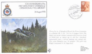 FF15 10th Ann VTOL Harrier RAF flown Cover - Imagen 1 de 1