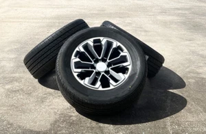 Chevy Silverado Tahoe 18" Gunmetal & Machine Replica Wheels All Season Tires - Picture 1 of 5