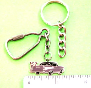 Vintage '57, 1957 Chevy Chevrolet - keychain , key chain GIFT BOXED  lavender - Picture 1 of 4