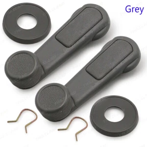 Pair Gray Windows Crank Handle Fits Mitsubishi Cyclone L200 Lancer 1986 2005 - Picture 1 of 8