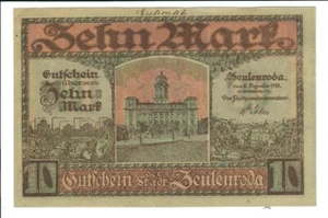 Notgeld - Zeulenroda - Großnotgeld der Stadt Zeulenroda - 10 Mark - 1918 - RAR - Picture 1 of 2