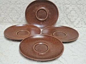 Roseville Keramik Raymor Herbst Braun Untertassen 6 3/4" Oval #151 USA Set 4 - Bild 1 von 5