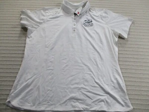 Kentucky Derby Oaks 145 Womens Shirt 2X White Short Sleeve Polo Kate Lord New - Picture 1 of 11