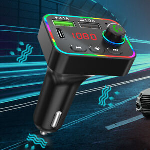 Bluetooth Wireless FM Transmitter Dual USB Charger MP3 Player 5.0 Radio Car Kit{
