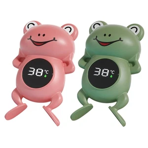 Baby Bath Thermometers Cute Cartoon Frog Waterproof Baby Bathtub Manner - Picture 1 of 13