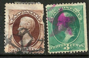Sc #157 NYFM & Magenta Star Fancy Cancel 2 Cent Jackson 1870-75 Banknote US37B75 - Picture 1 of 3