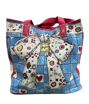 Bolso de Mano Brighton LOVE SPARKLE Arco Gatito Perro Azul Precio de Venta sugerido por el fabricante $150 Excelente Estado Foto 1 de 4