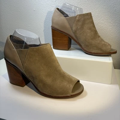 Mules Aldo de gamuza tostada peep-toe tacón bloque talla 10  Foto 1 de 4