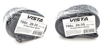 2-PACK Vista Bicycle Tire Tube 700 x 28-35 / 27 x 1-1/4, 48mm Presta Valve, PAIR